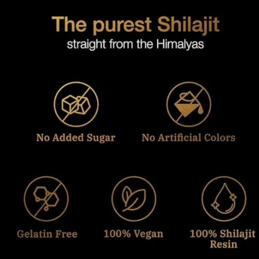 Suplemento Shilajit Gomas 60 Pcs 3000mg
