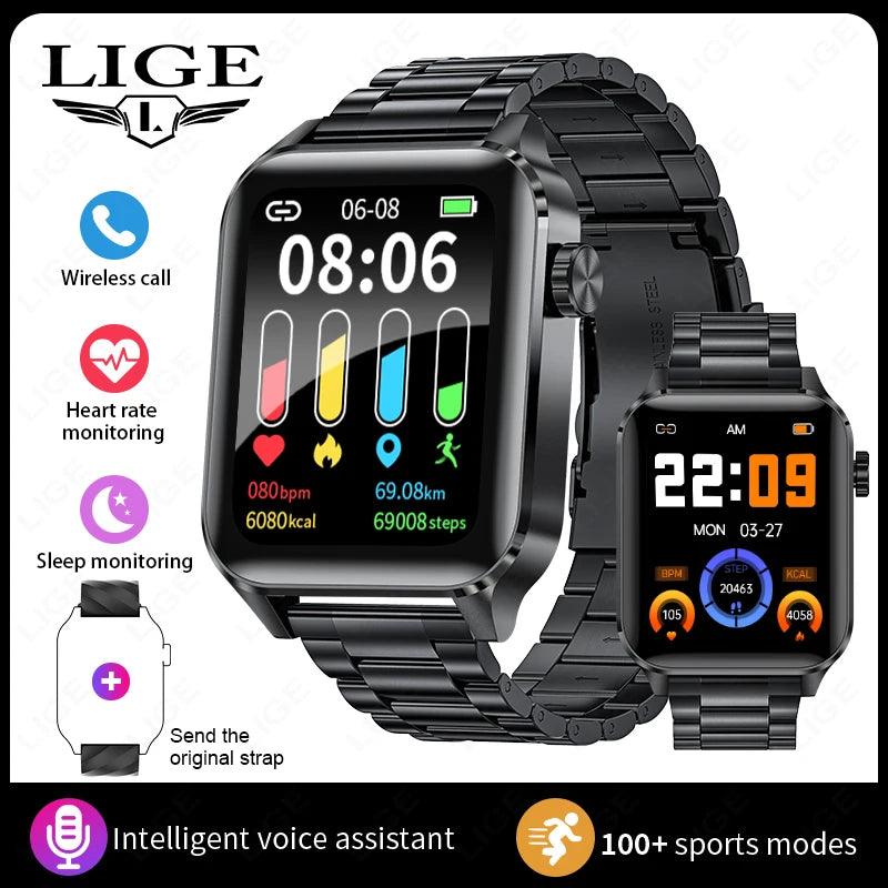 1.85” HD Fashion Smart Watch Women Bluetooth Call Sport Women’S Bracelet Fitness Health Monitor Ladies Smartwatch for Women