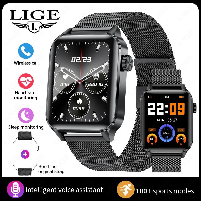 1.85” HD Fashion Smart Watch Women Bluetooth Call Sport Women’S Bracelet Fitness Health Monitor Ladies Smartwatch for Women